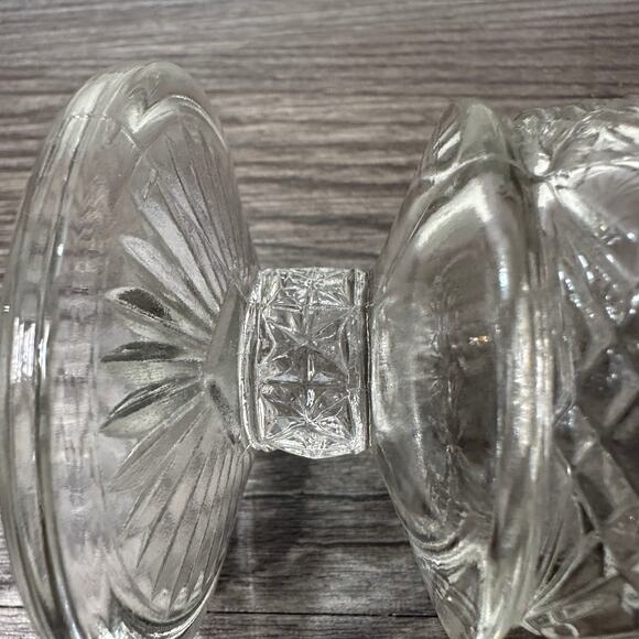 Hazel Atlas Gothic Big Top Peanut Butter Glasses Clear Pressed Drinking Set of 4 - Picture 10 of 10